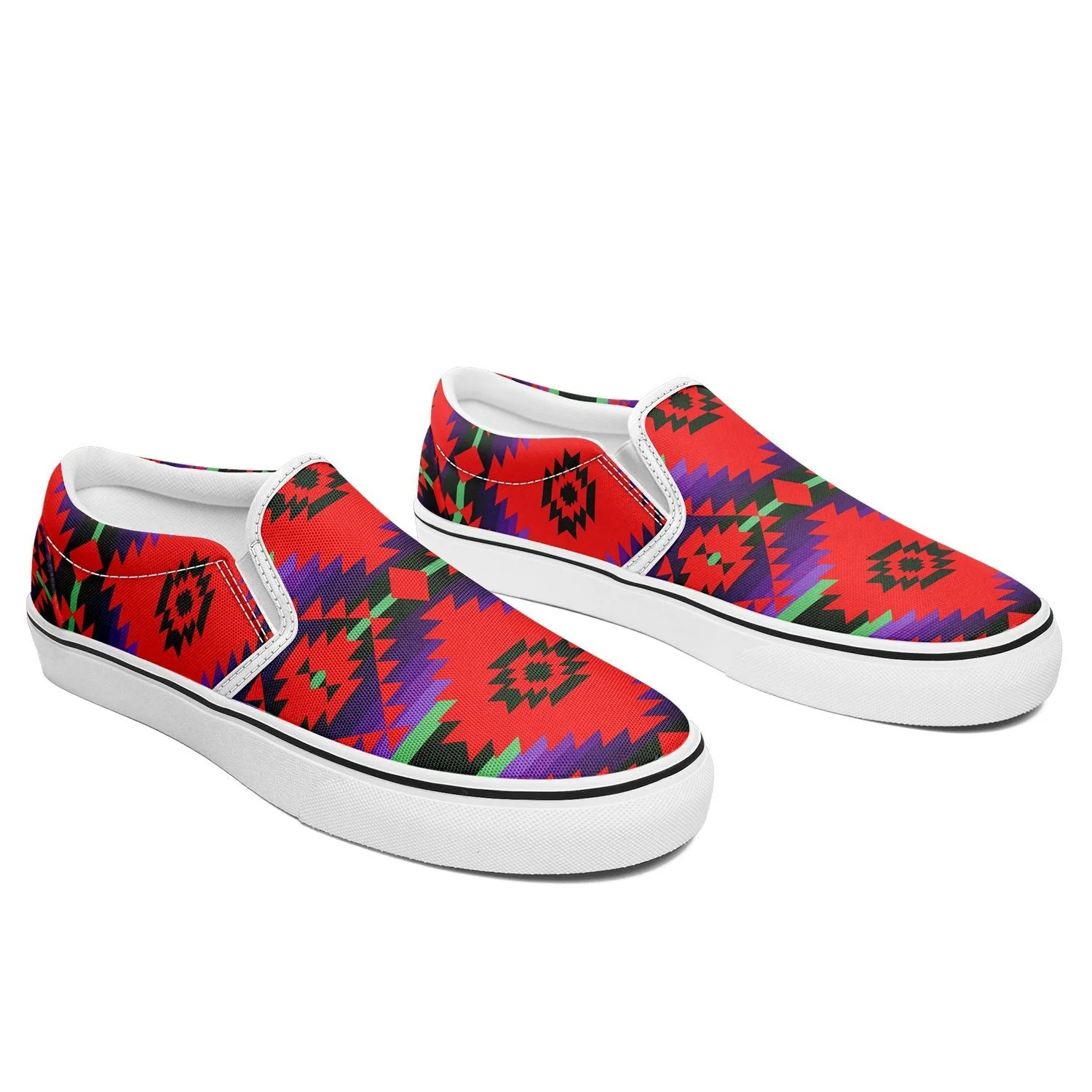 Cree Confederacy Chicken Dance Otoyimm Kid's Canvas Slip On Shoes