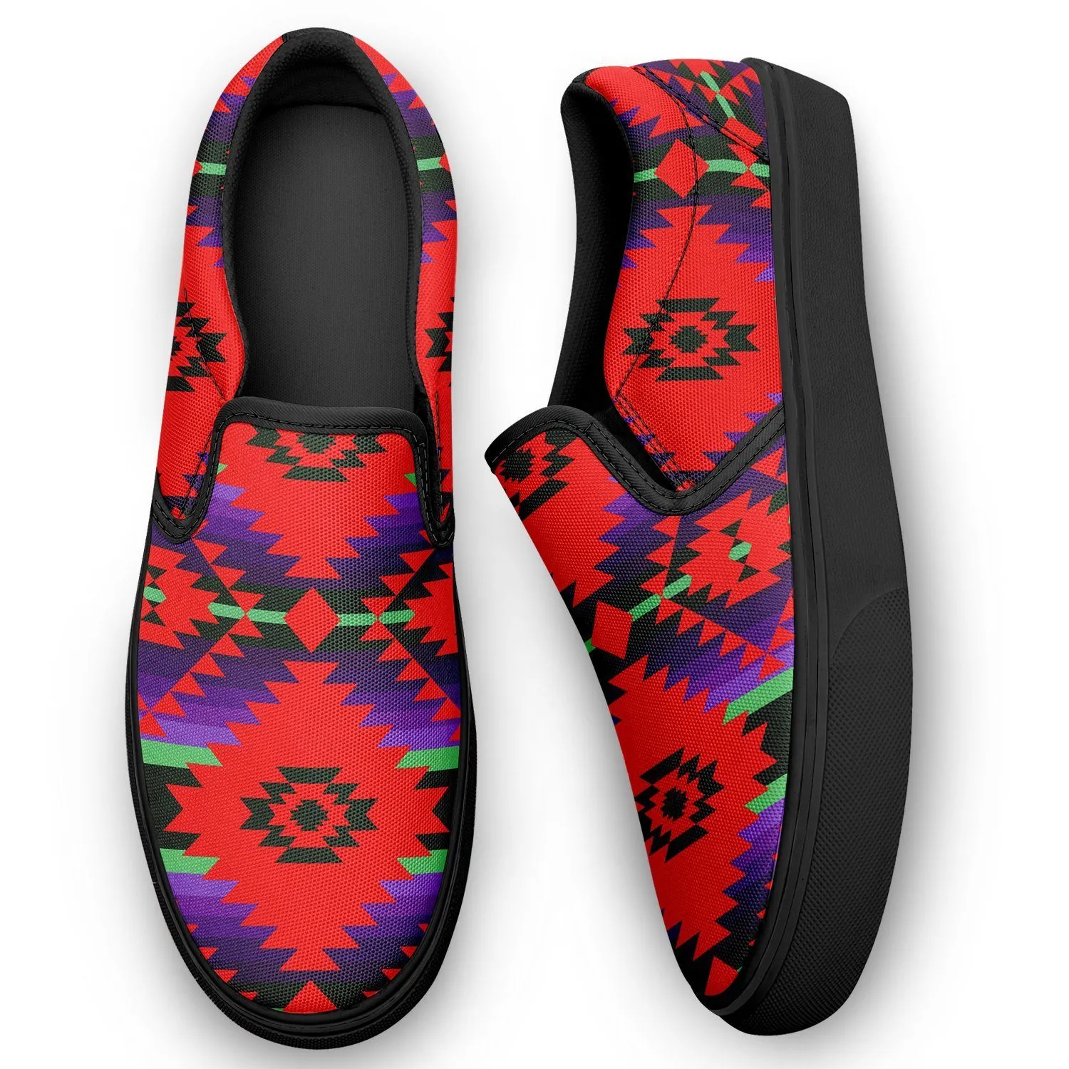 Cree Confederacy Chicken Dance Otoyimm Kid's Canvas Slip On Shoes