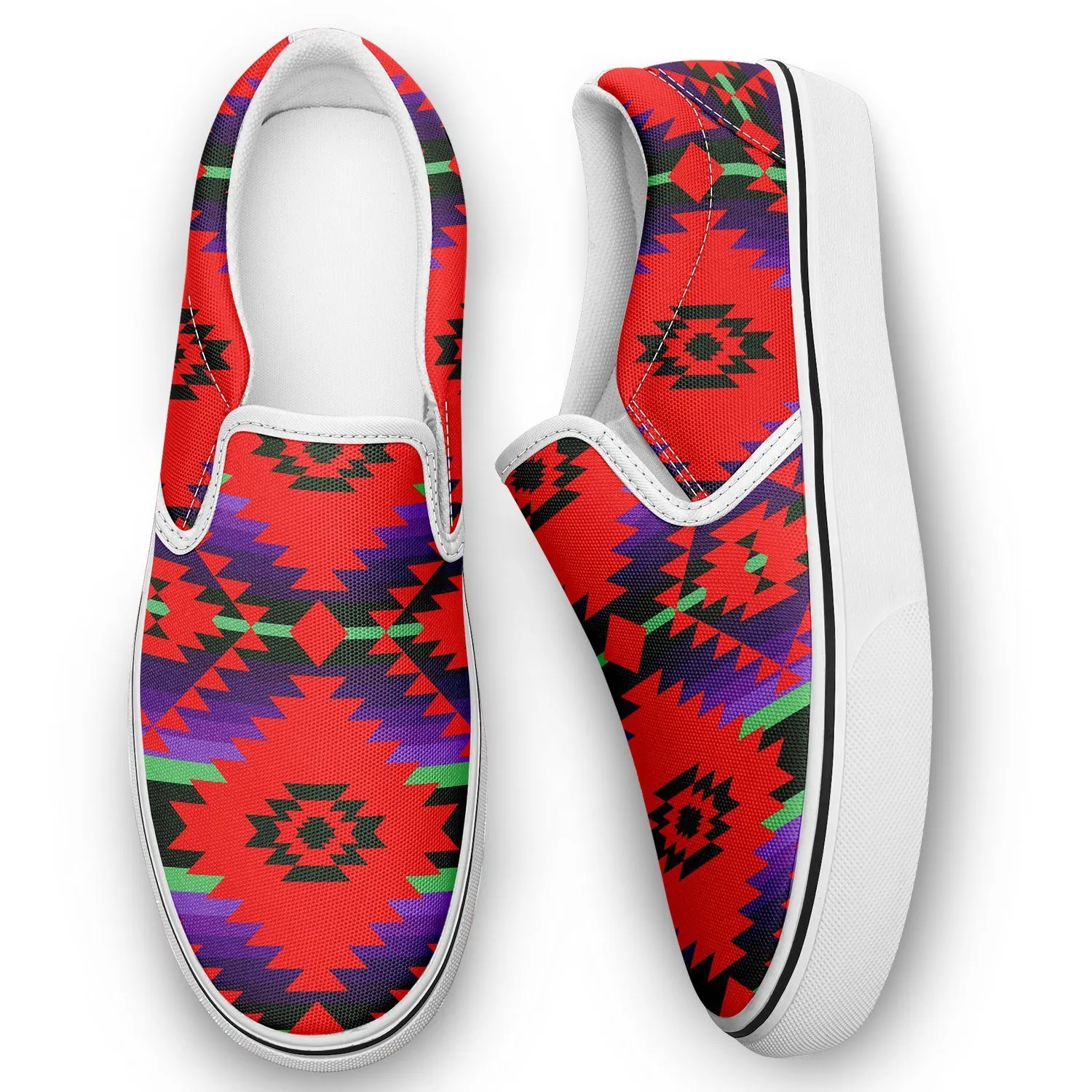 Cree Confederacy Chicken Dance Otoyimm Kid's Canvas Slip On Shoes