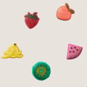 Crocs Sparkle Glitter Fruits 5 Pack Jibbitz Charms