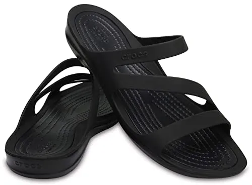 Crocs Women's Swiftwater Sandal Black/Black - 5 UK (203998)