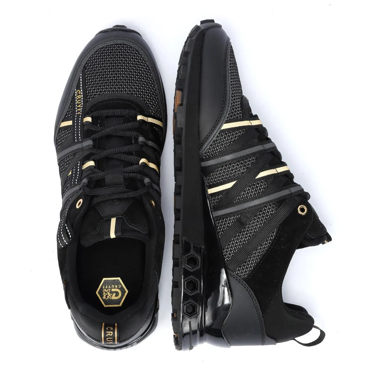 Cruyff Fearia Men's Black/Gold Trainers