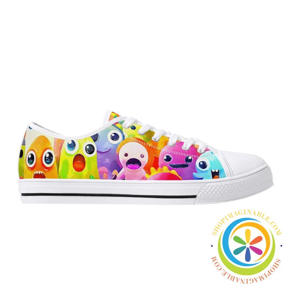 Cute Creatures Ladies Low Top Canvas Shoes