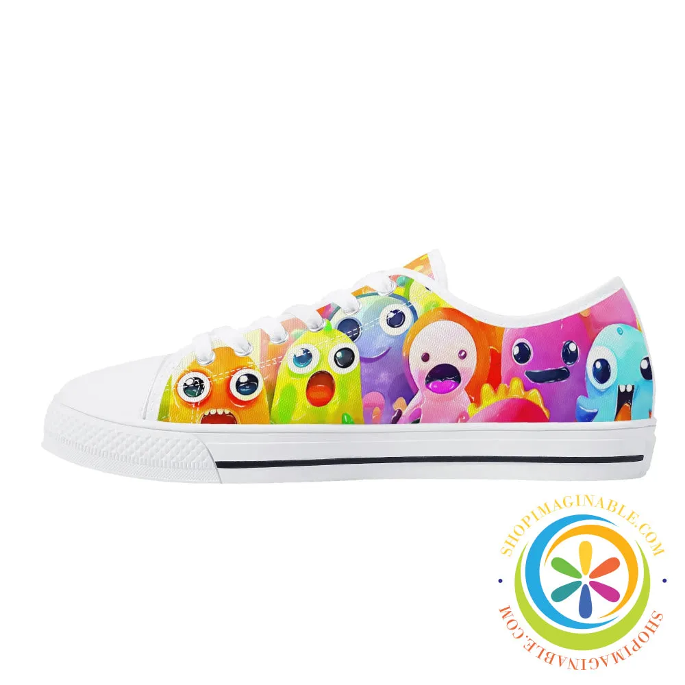 Cute Creatures Ladies Low Top Canvas Shoes