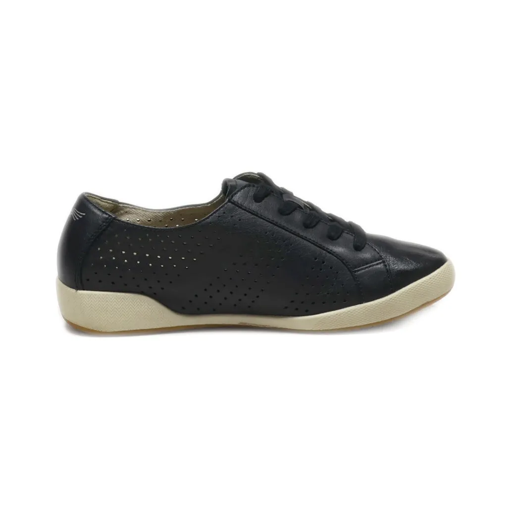 Dansko Lace Ups Pu Leather Black Colour For Women