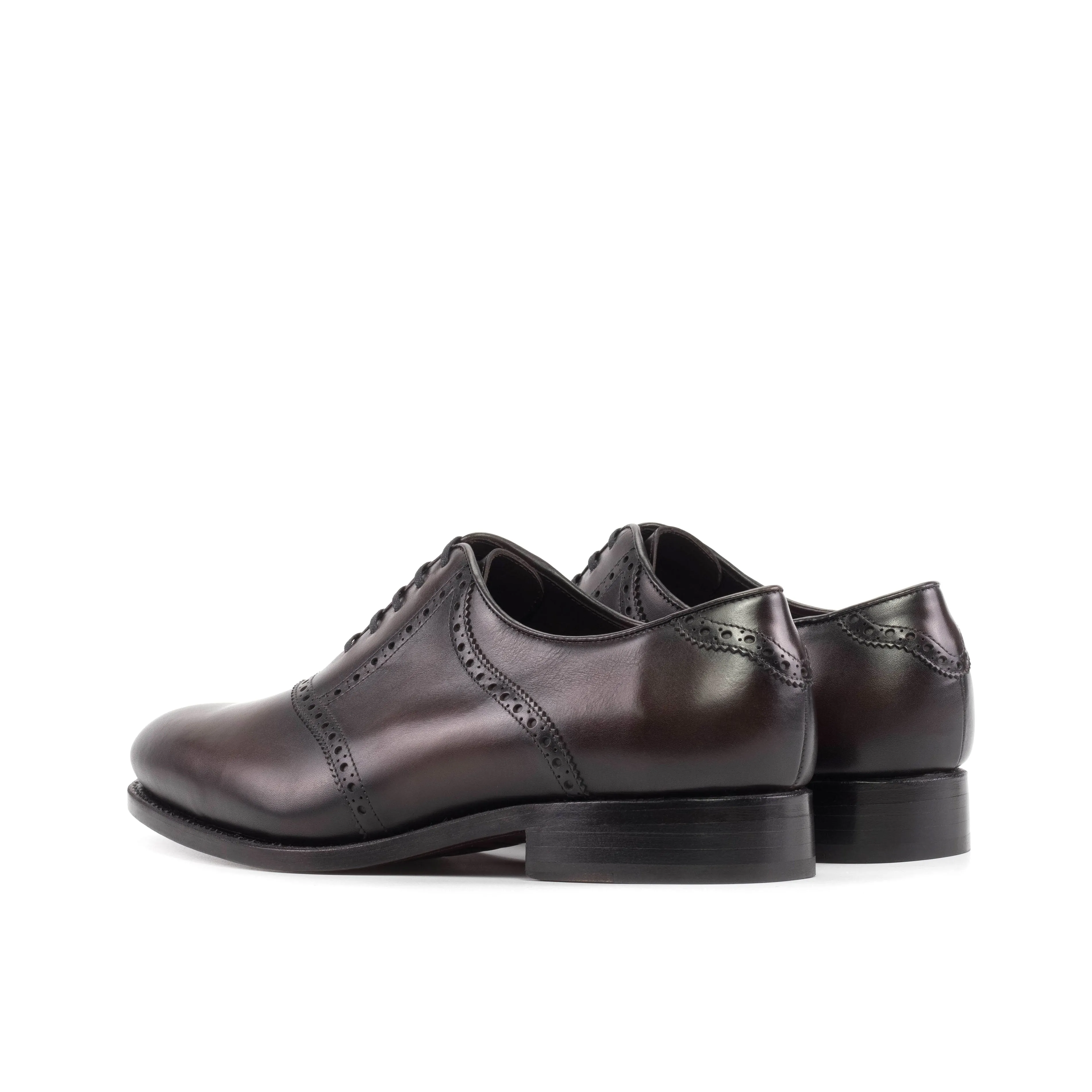 DapperFam Fabrizio in Dark Brown Men's Italian Leather Saddle