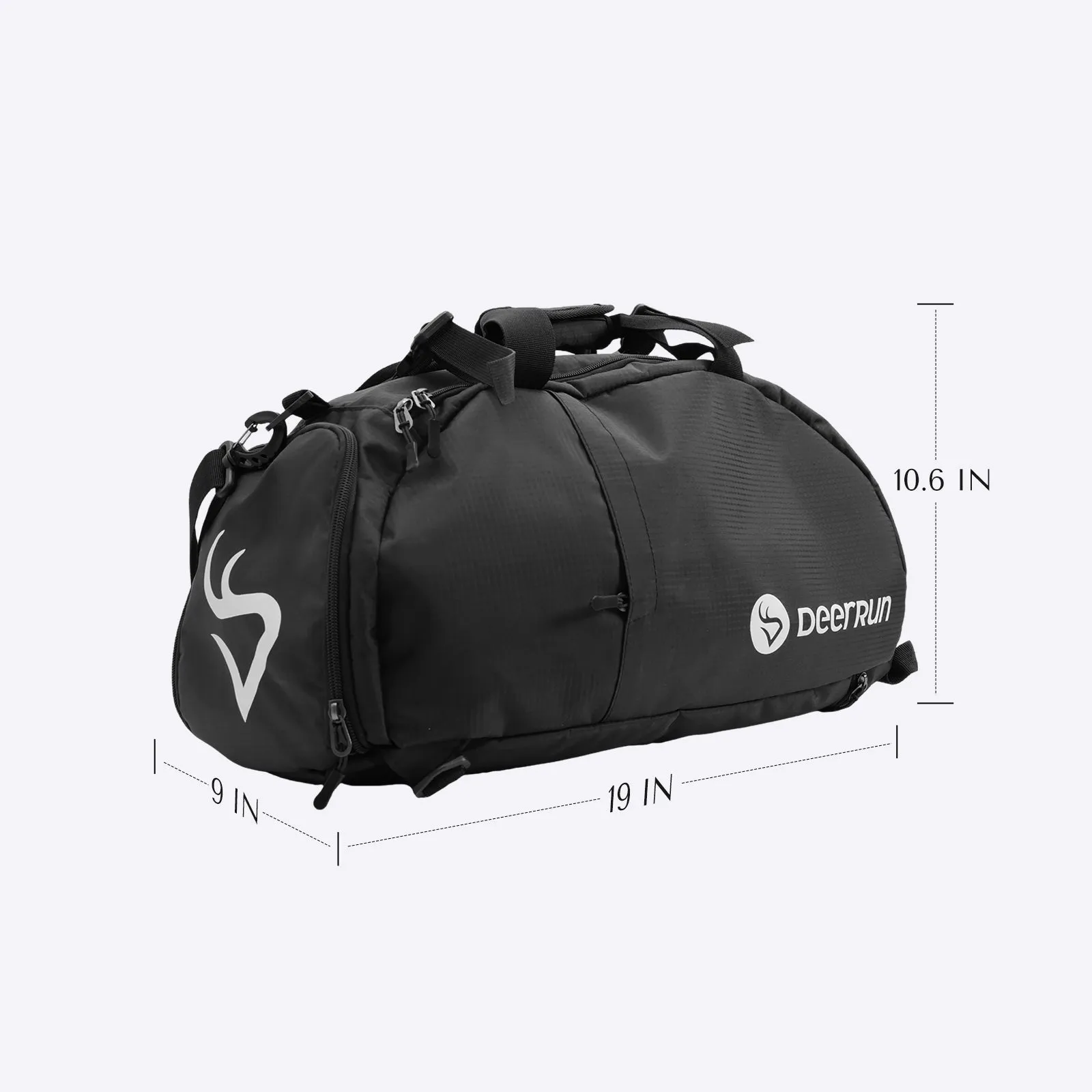 DeerRun® Ultimate Gym Bag with Water Resistant Pouch