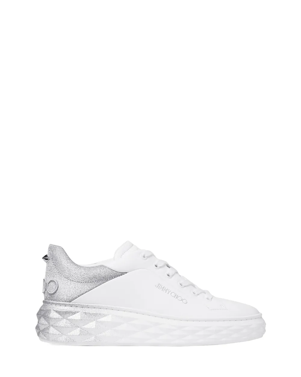 Diamond Light Maxi Ombre Sneakers in White and Silver