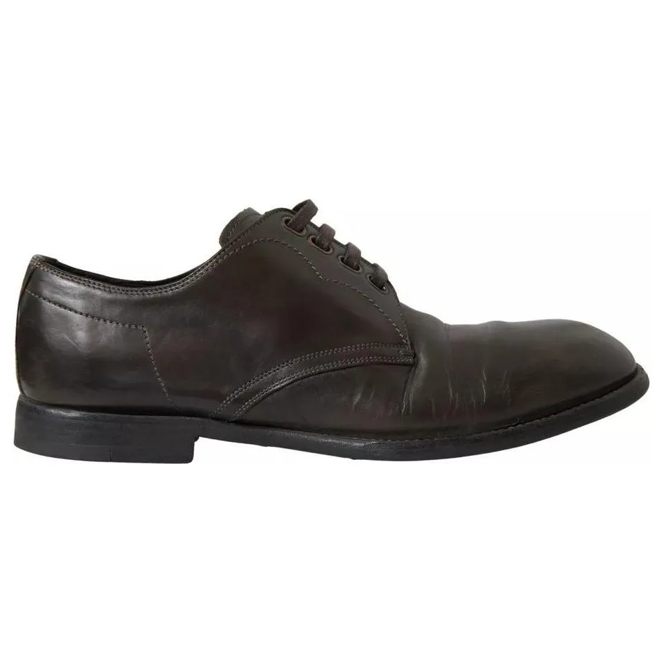 Dolce & Gabbana Green Leather Mens Formal Dress Shoes