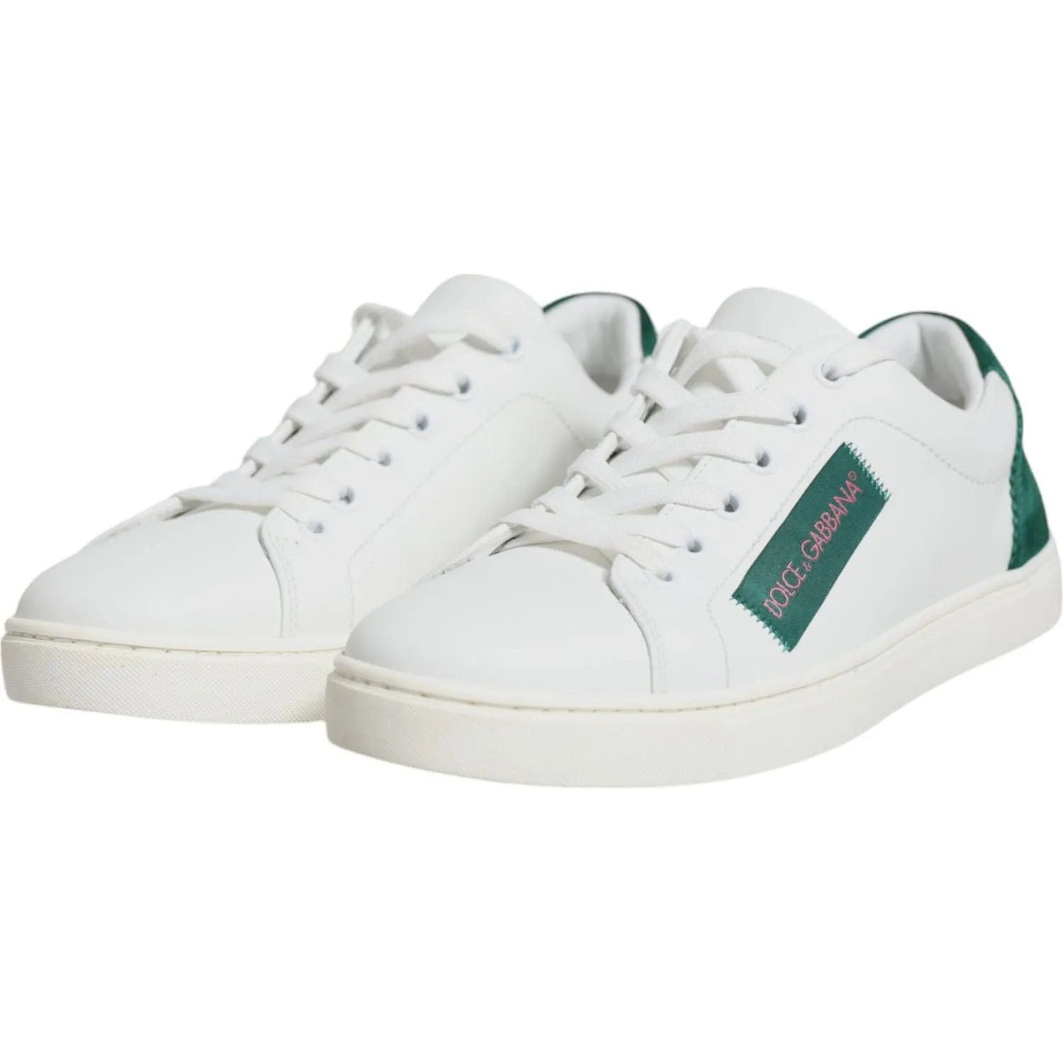 Dolce & Gabbana White London Calf Leather Sneakers Shoes