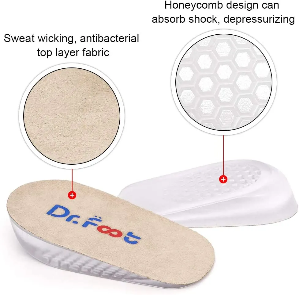 Dr. Foot's Height Increase Insoles | Heel Cushion Inserts