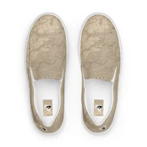 DTI James Island Map Parchment Women’s slip-on canvas shoes