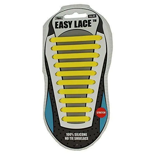 Easy Lace No Tie Elastic Silicone Slip On Trainers Shoelaces 20 Piece