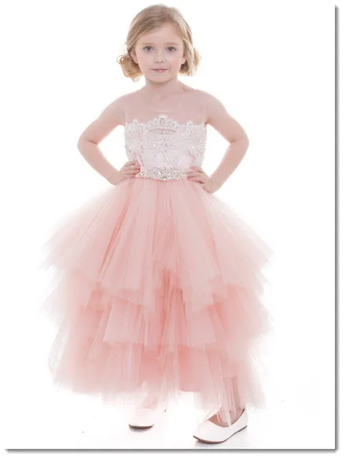 EK 28  -  Multi tiered Flower Girl Dress