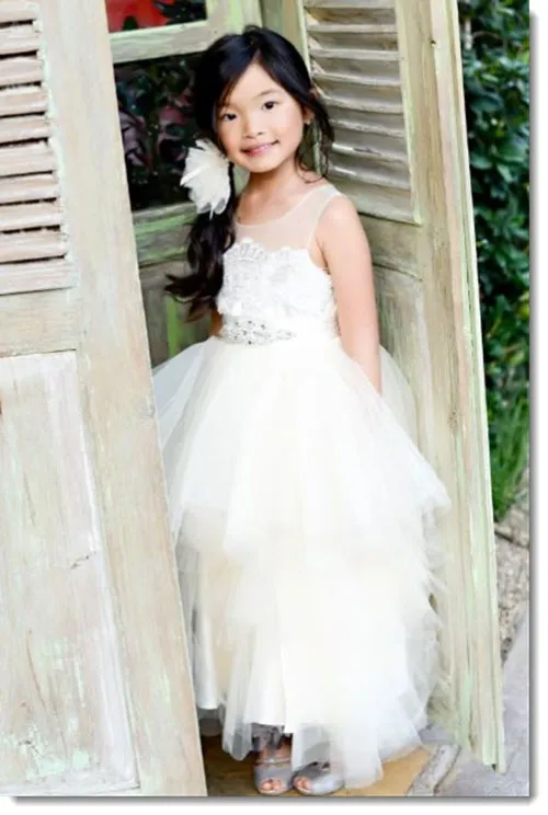 EK 28  -  Multi tiered Flower Girl Dress