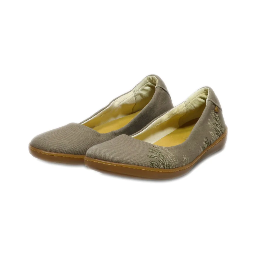 El Naturalista Ballerinas Fabric Brown Colour For Women