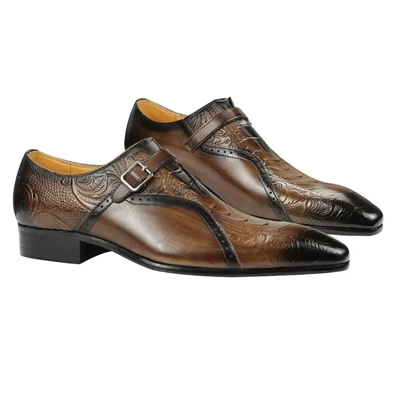 Elegant LuxeLeather Genuine Leather Wedding Brogue Shoes