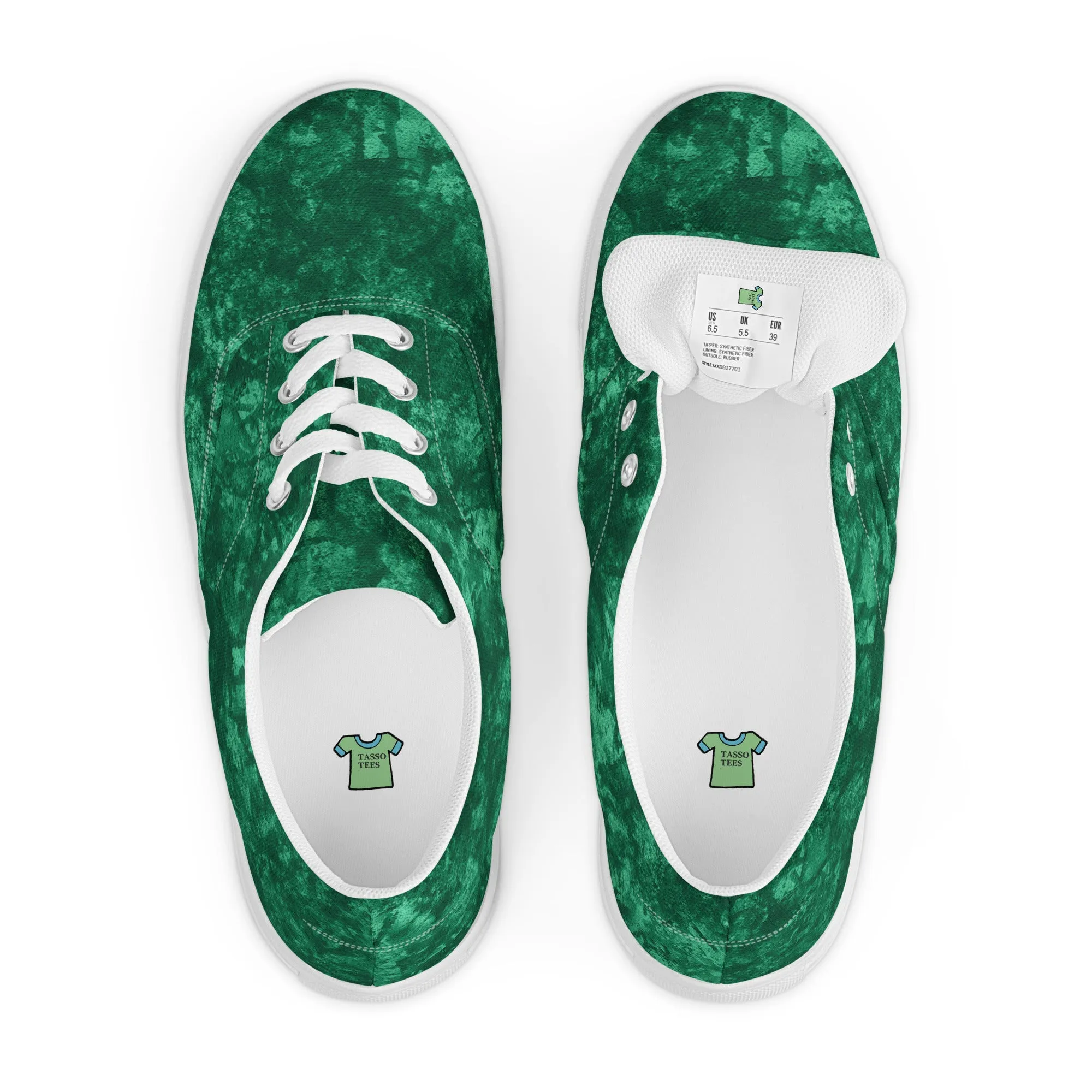 Emerald Green Design Women’s lace-up canvas shoes