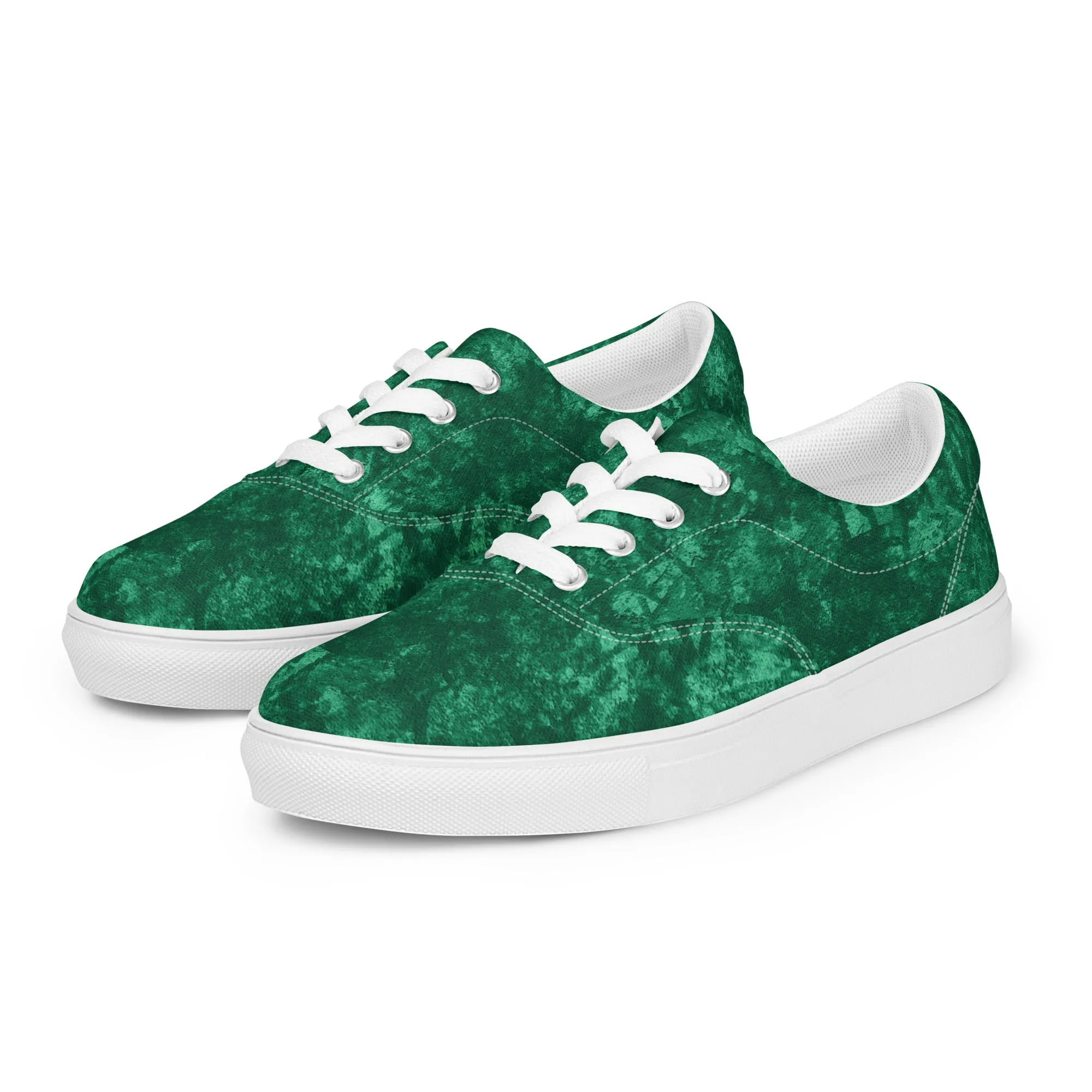 Emerald Green Design Women’s lace-up canvas shoes