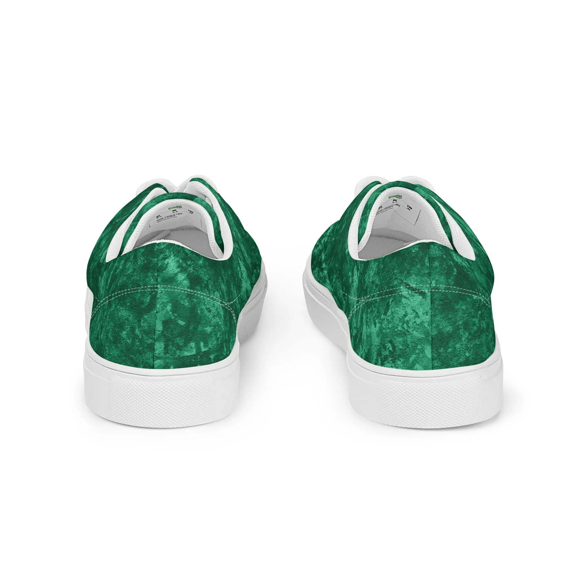 Emerald Green Design Women’s lace-up canvas shoes