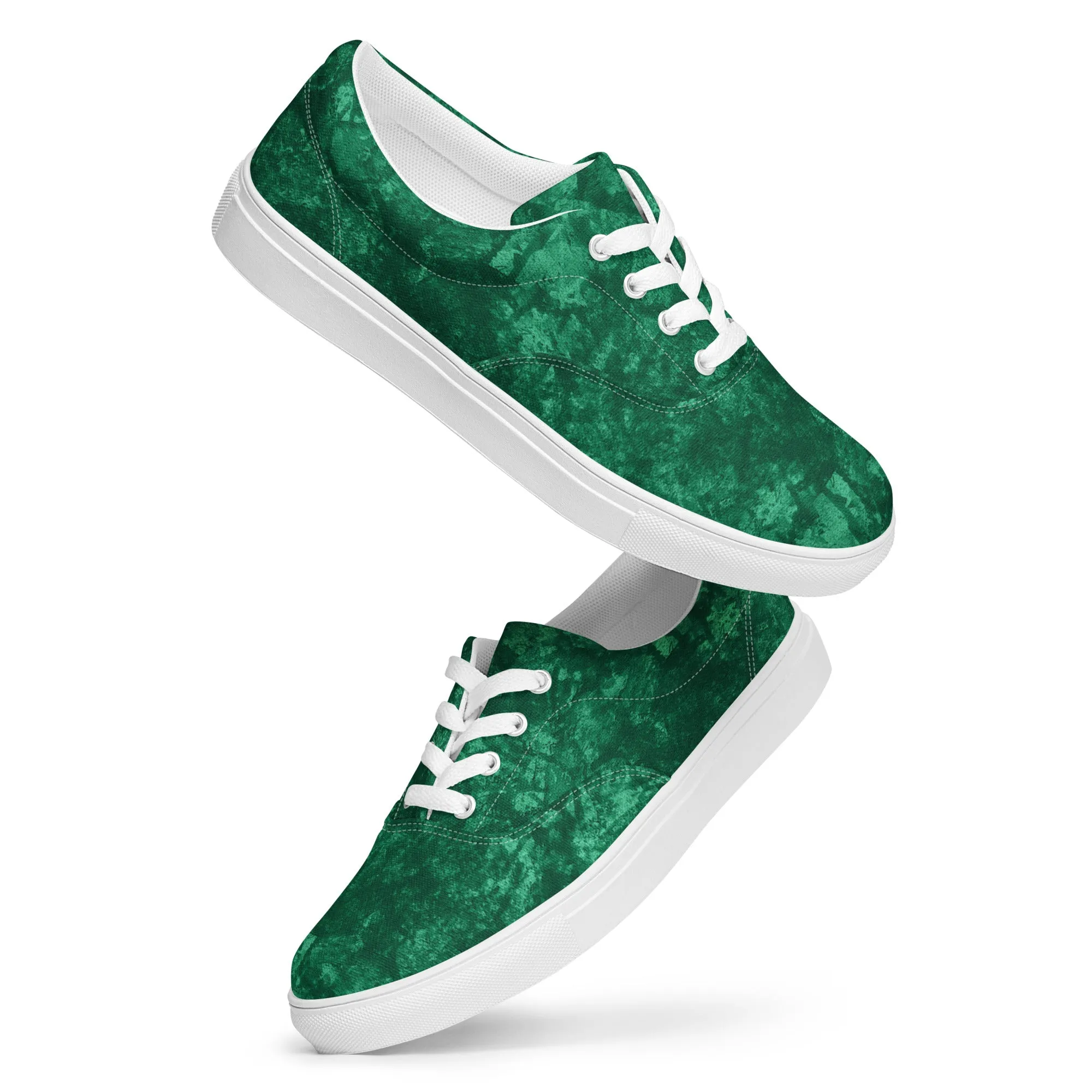 Emerald Green Design Women’s lace-up canvas shoes