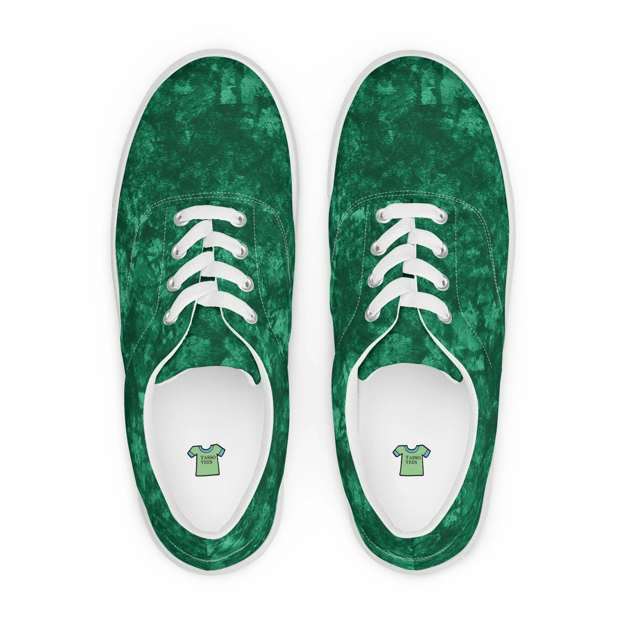 Emerald Green Design Women’s lace-up canvas shoes