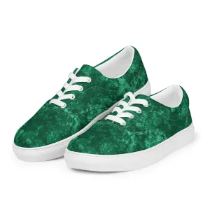 Emerald Green Design Women’s lace-up canvas shoes