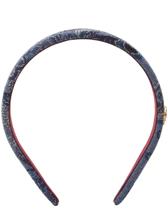 Etro   Fiore denim headband 