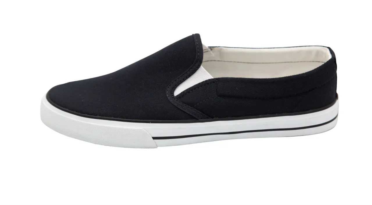 Fairtrade Slip On Black & White Etiko Shoes