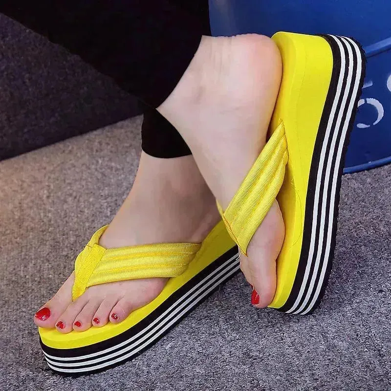 Fashion Outside Wear Beach Non-slip Platform Slippers