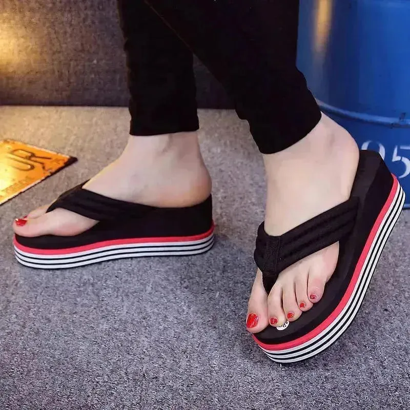 Fashion Outside Wear Beach Non-slip Platform Slippers