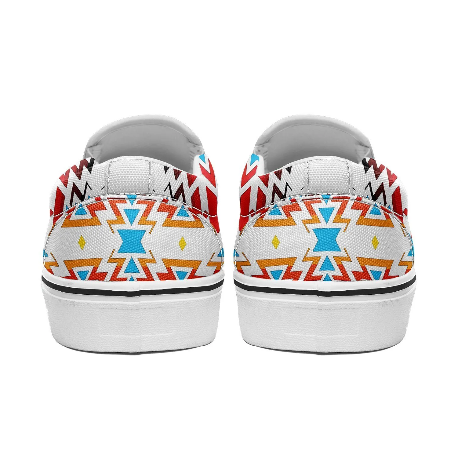 Fire Colors and Sky Otoyimm Kid's Canvas Slip On Shoes