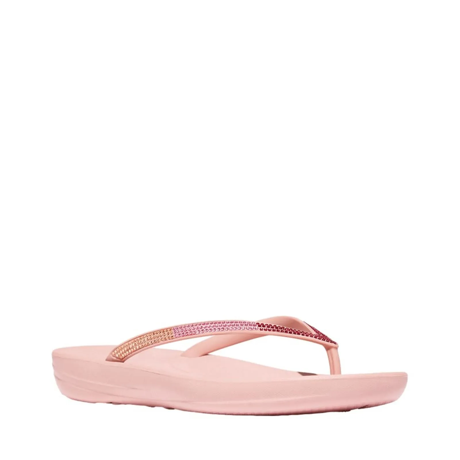 FitFlop Women's Iqushion Ombre Sparkle Flip-Flops Soft Blush/Wild Raspberry