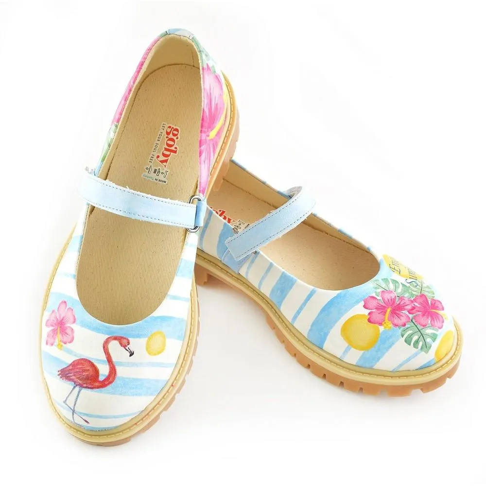 Flamingo and Flowers Ballerinas Shoes KTB105