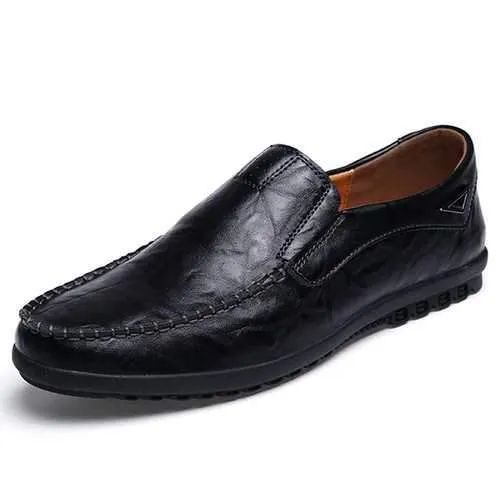 Flat Shoes Men Casual Business Loafers In Leather