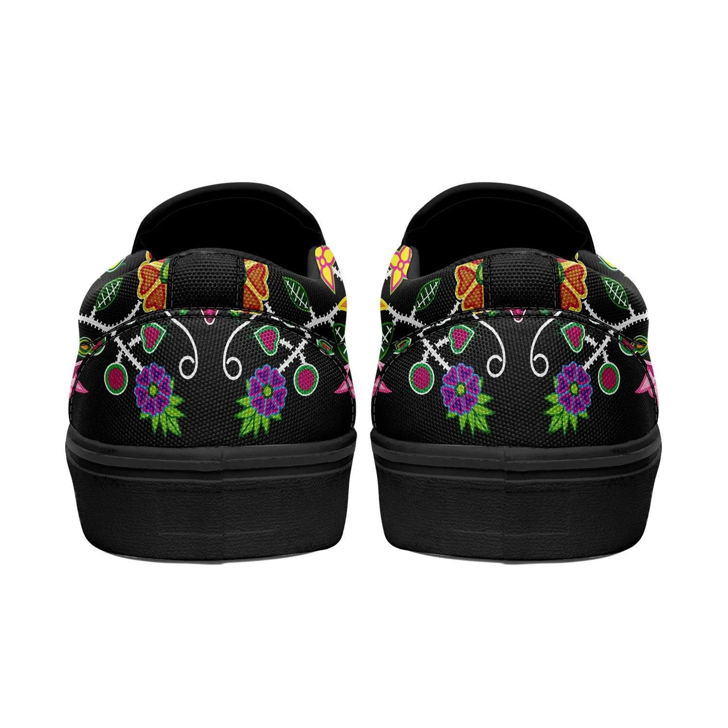 Floral Beadwork Otoyimm Kid's Canvas Slip On Shoes