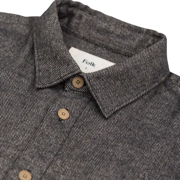 Folk Work Shirt - Slate Multi Twill