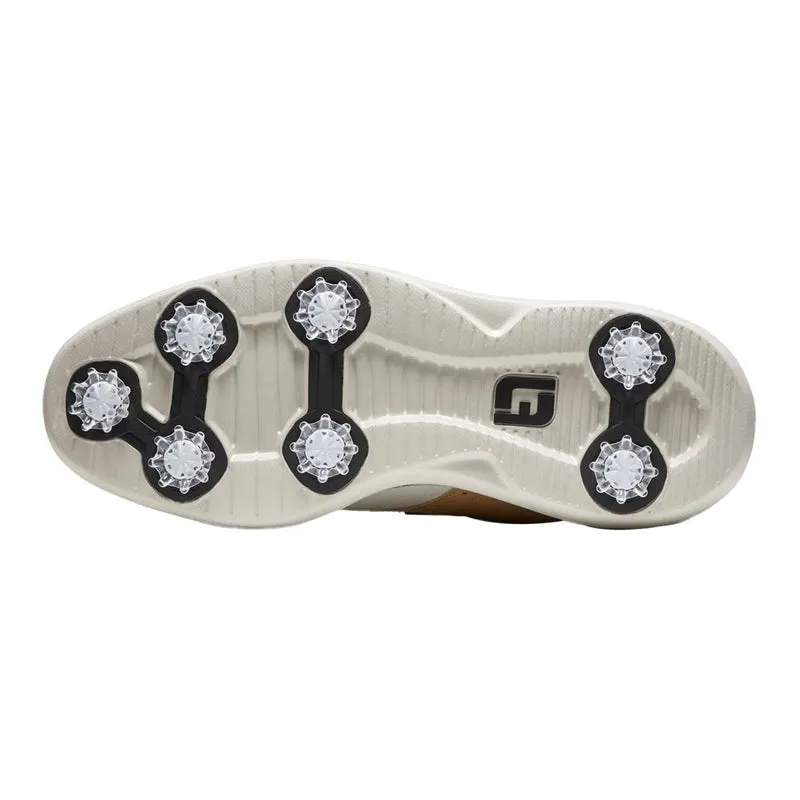 FOOTJOY Traditions Natural Luxe Men's Spikeless Shoes (White/Tan/Grey)