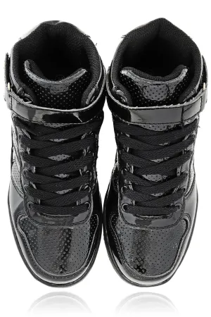 FREDDIE Black Patent Sneakers