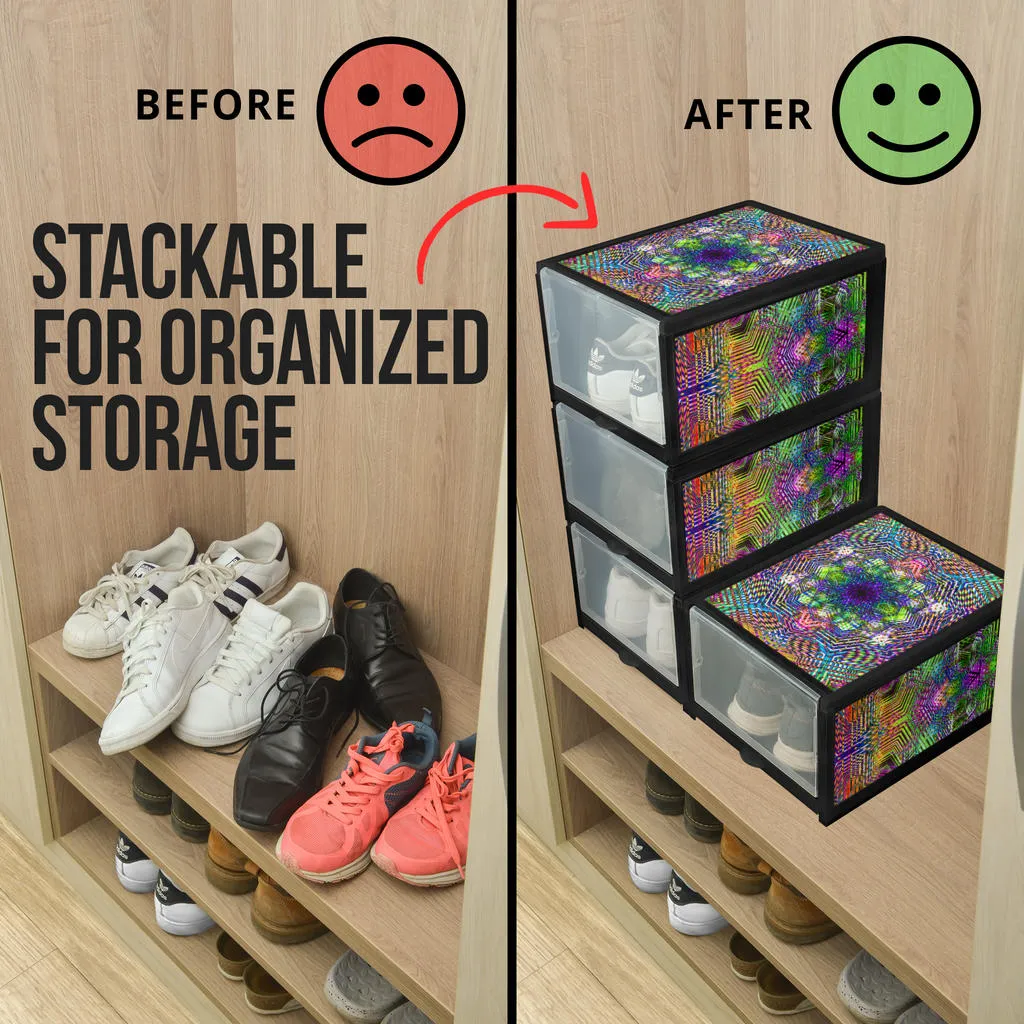 Geometric Madness Shoe Organizer | Yantrart