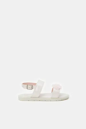 Girls Cream Floral Sandal