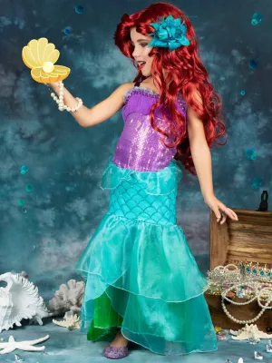 Girls Magical Mermaid Princess Costume Dress