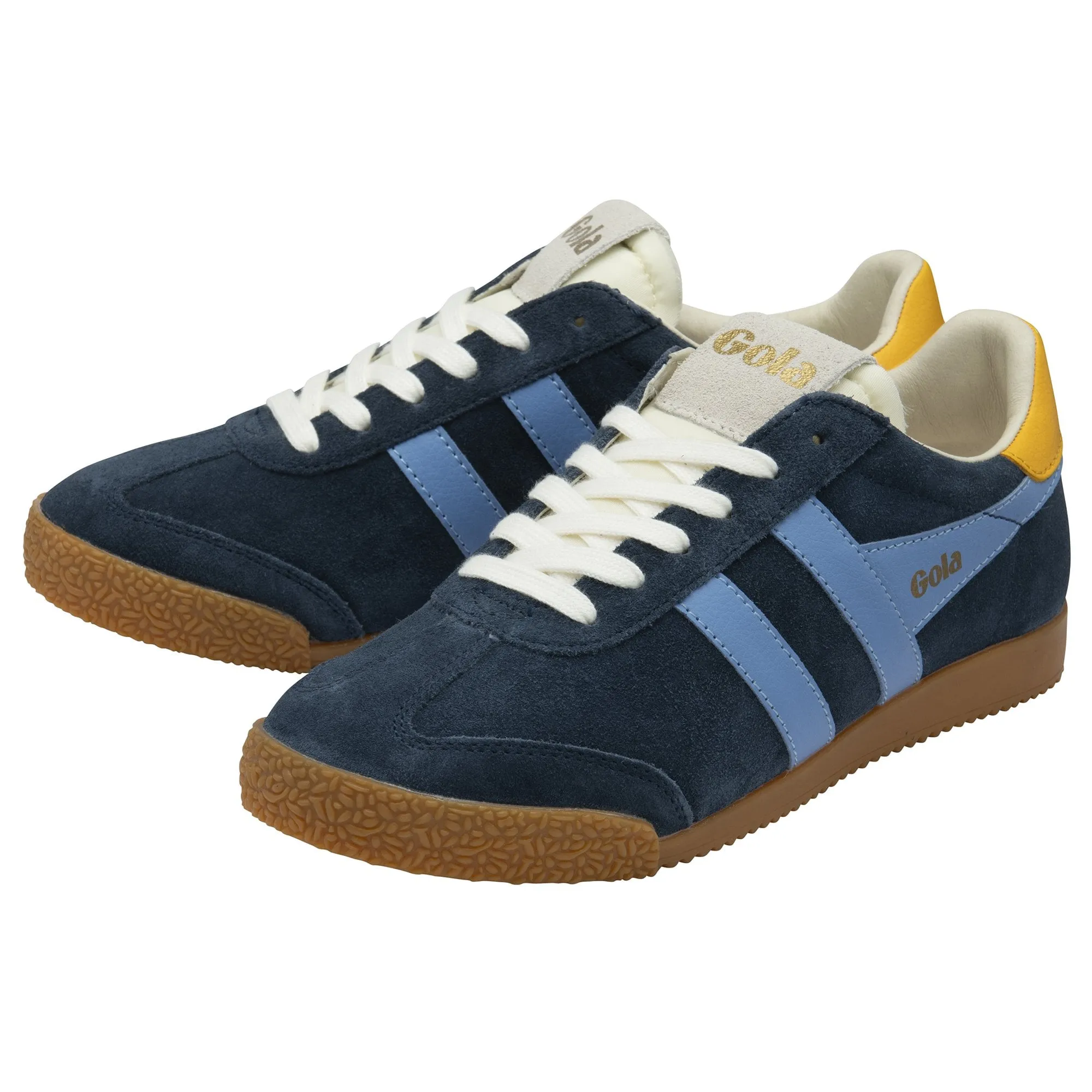 Gola Elan Ladies Navy/Vista Blue/Sun Suede Lace Up Trainers