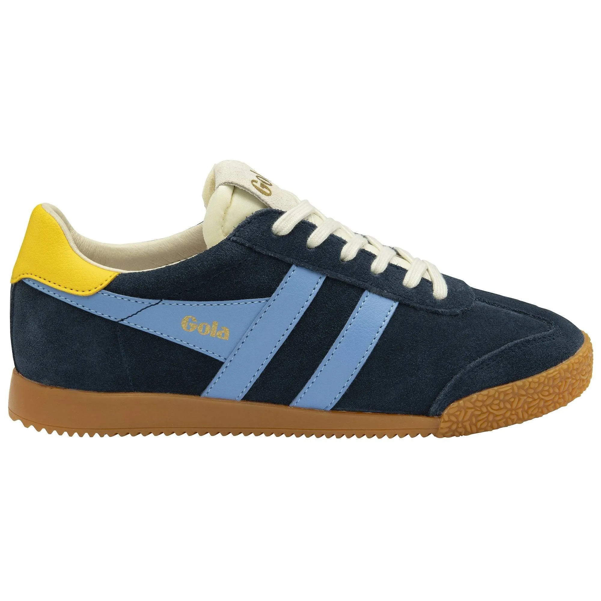 Gola Elan Ladies Navy/Vista Blue/Sun Suede Lace Up Trainers