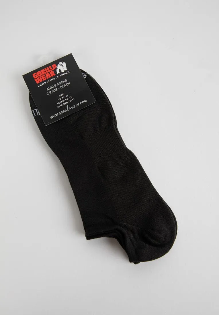 Gorilla Wear Ankle Socks 2-Pack - Black