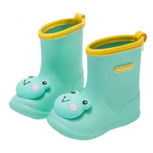 Green 150Boys Girls Cartoon Cute Dinosaur Rabbit Children Rain Shoes Waterproof Pvc Rubber Non-slip Soft Toddler Kids Casual Rain Boots