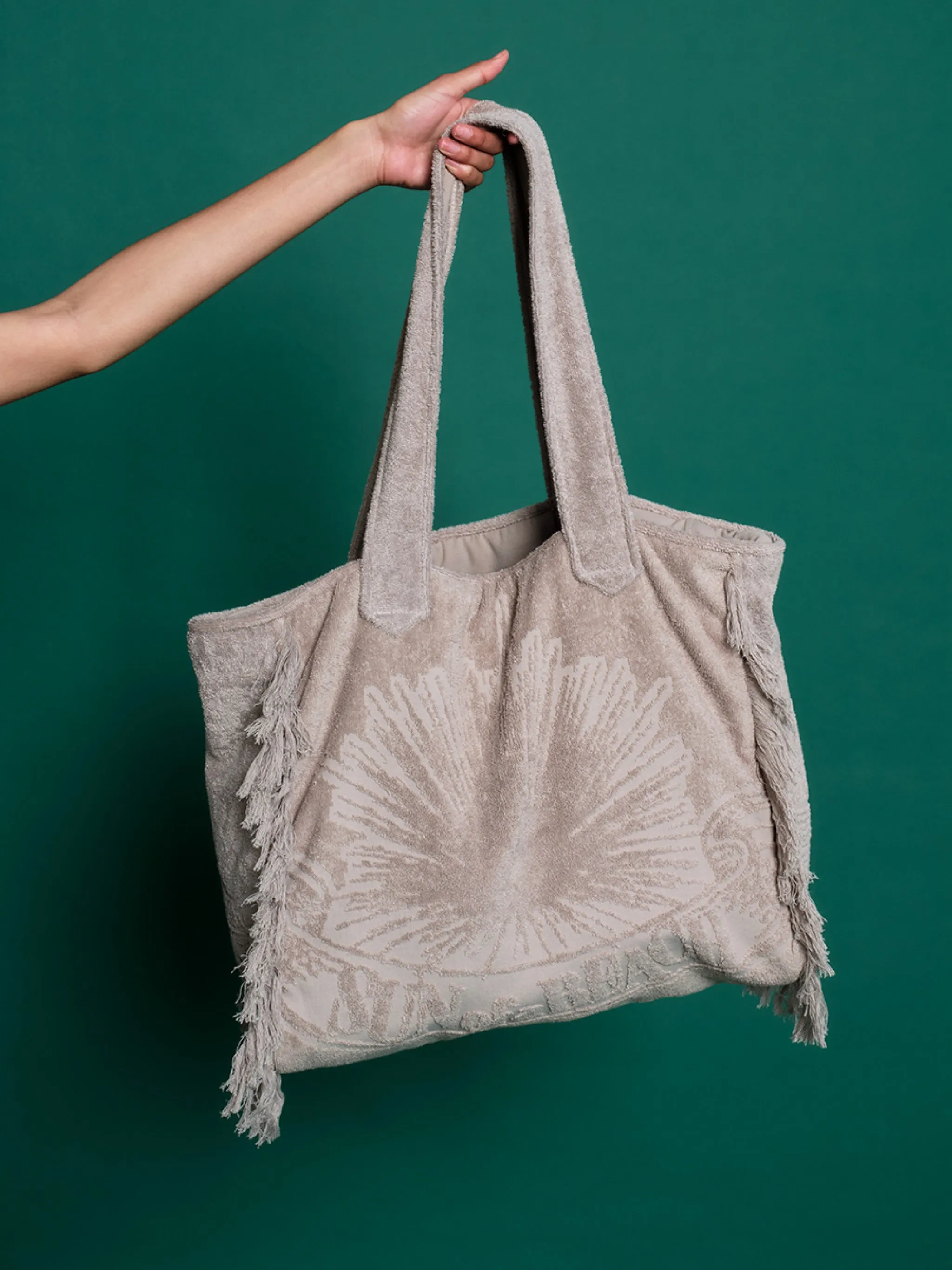 Greige | Terry Tote Beach Bag