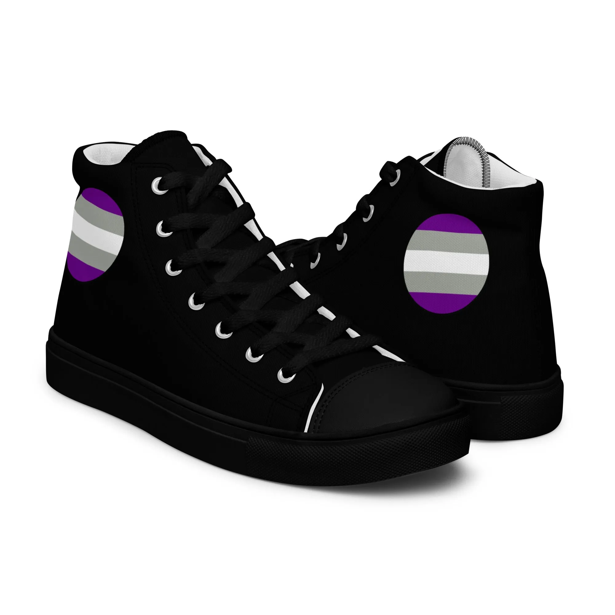 Greysexual Pride Women’s High Top Canvas Athletic Shoes