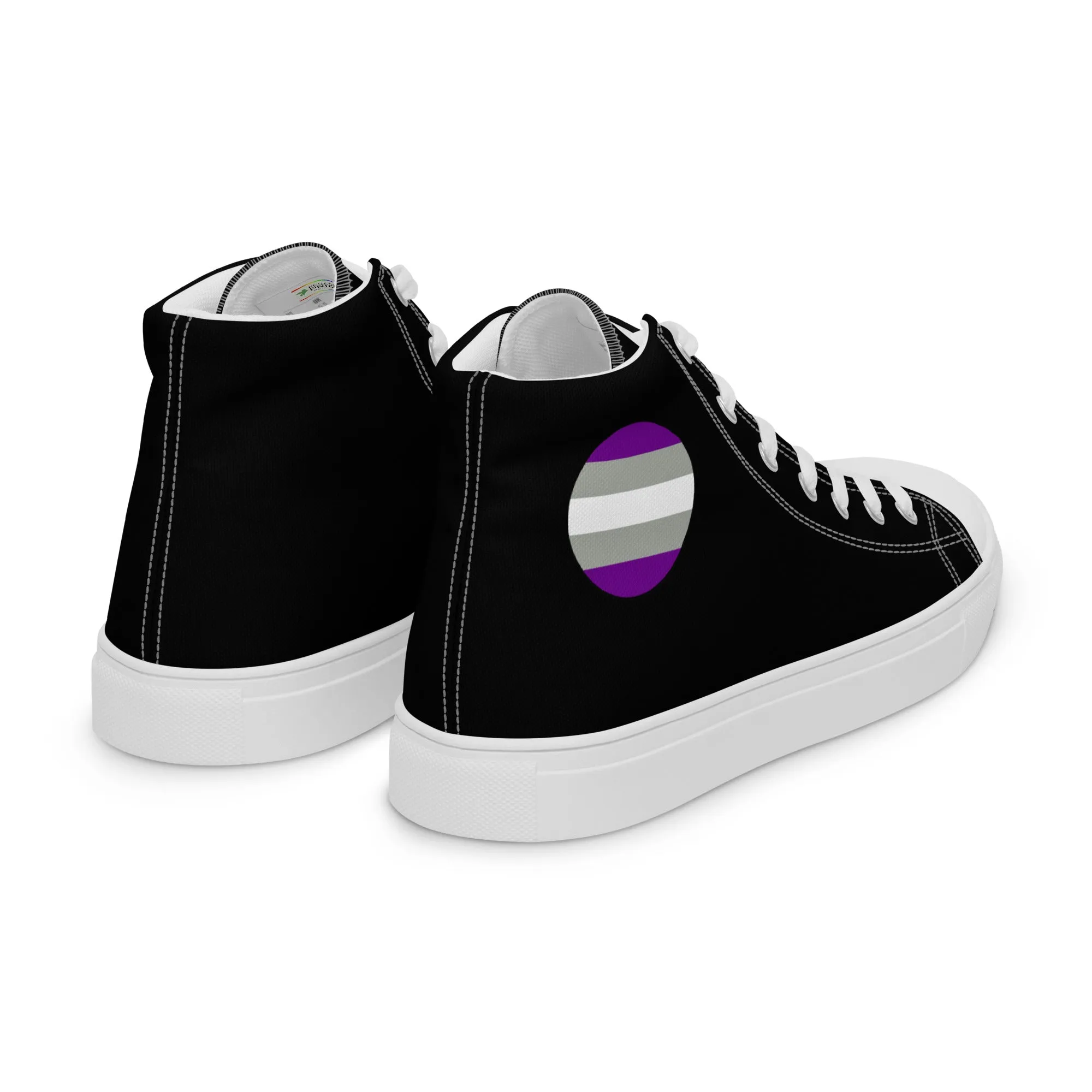 Greysexual Pride Women’s High Top Canvas Athletic Shoes