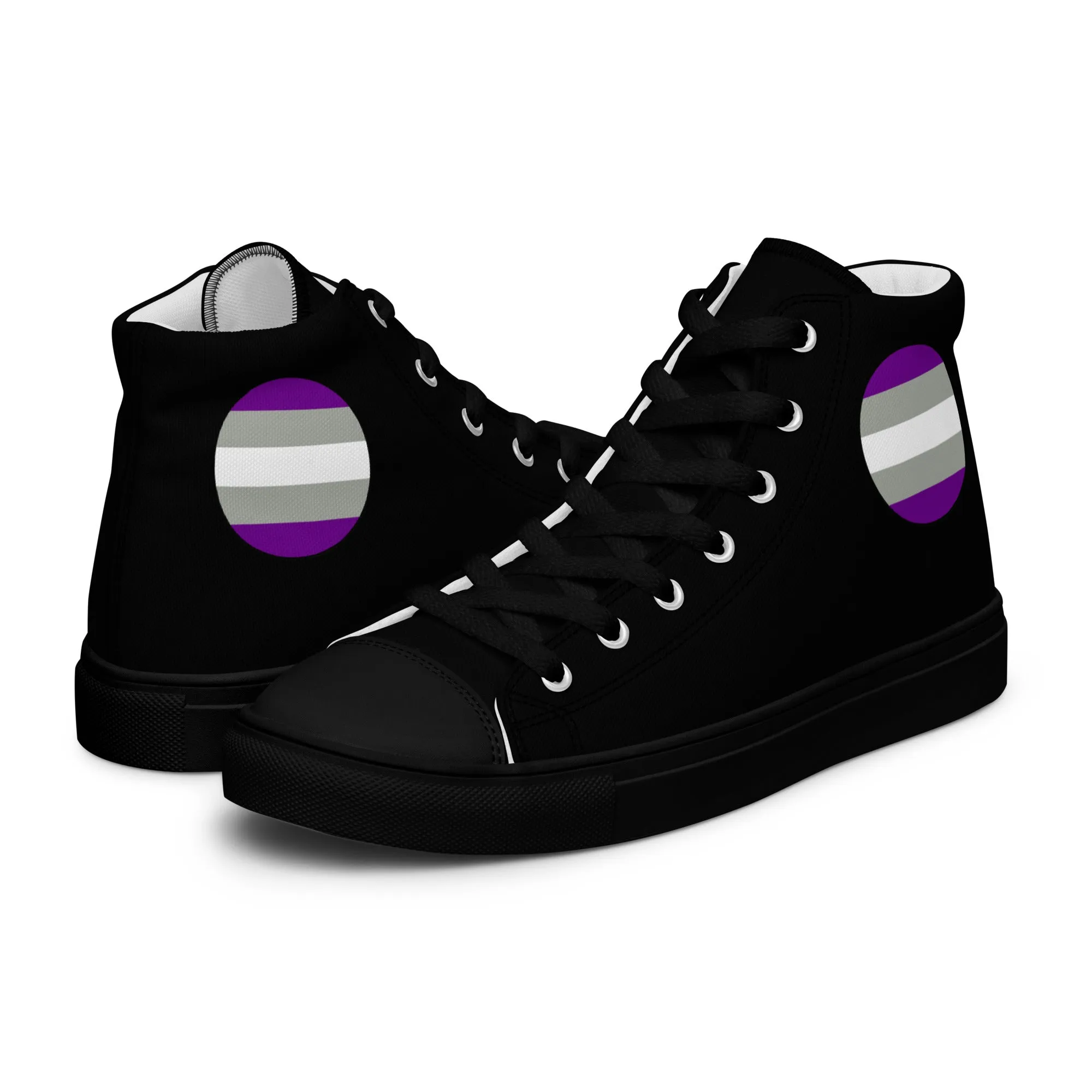 Greysexual Pride Women’s High Top Canvas Athletic Shoes